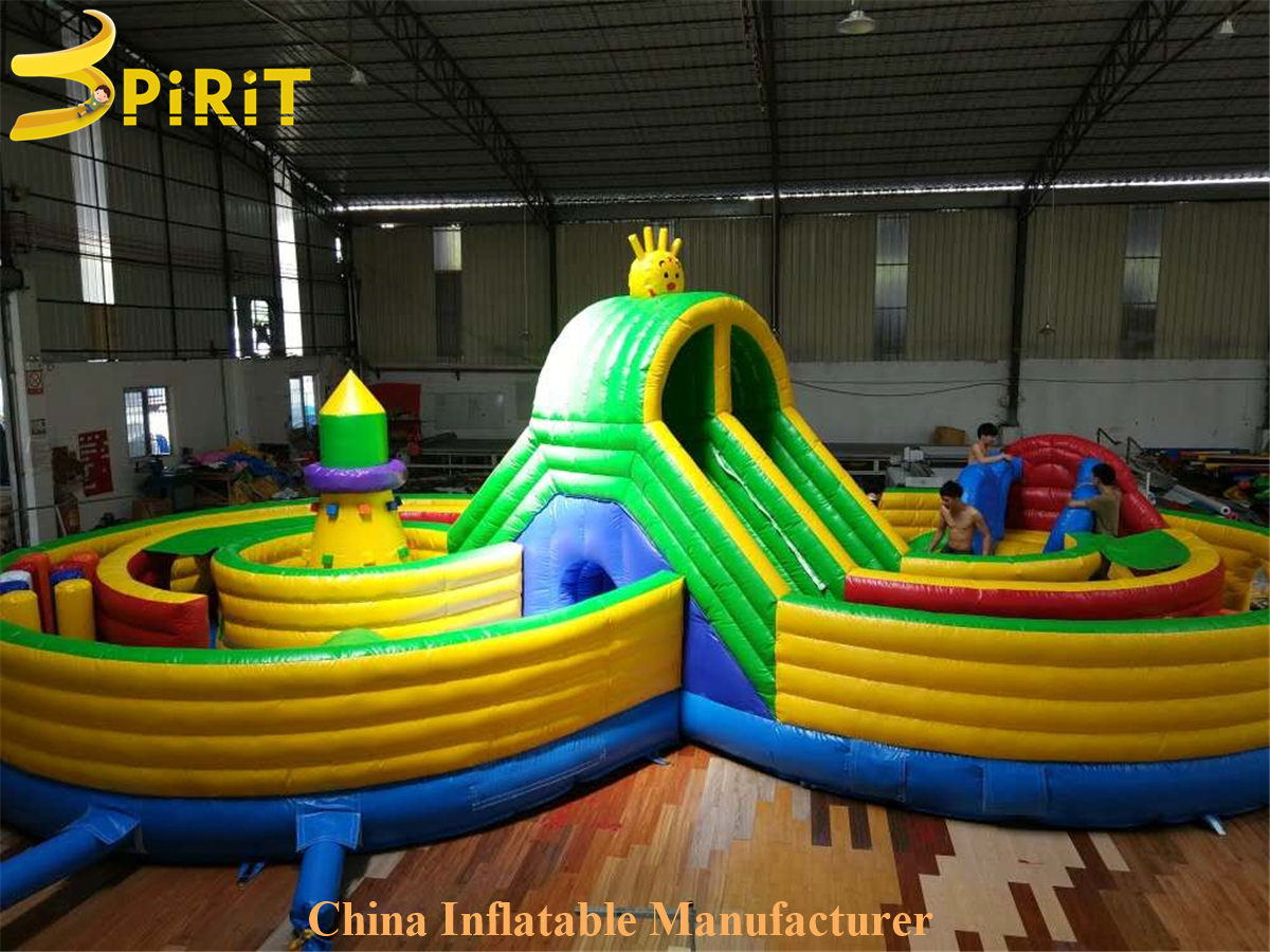 Customize made inflatable obstacle course manufacturer in China.-SPIRIT PLAY,Outdoor Playground, Indoor Playground,Trampoline Park,Outdoor Fitness,Inflatable,Soft Playground,Ninja Warrior,Trampoline Park,Playground Structure,Play Structure,Outdoor Fitness,Water Park,Play System,Freestanding,Interactive,independente ,Inklusibo, Park, Pagsaka sa Bungbong, Dula sa Bata