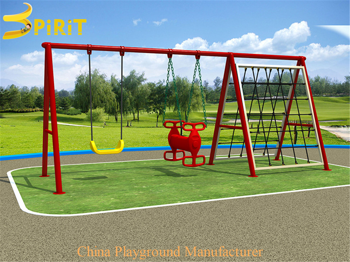 New commercial swing frames design in China.-SPIRIT PLAY,Outdoor Playground, Indoor Playground,Trampoline Park,Outdoor Fitness,Inflatable,Soft Playground,Ninja Warrior,Trampoline Park,Playground Structure,Play Structure,Outdoor Fitness,Water Park,Play System,Freestanding,Interactive,independente ,Inklusibo, Park, Pagsaka sa Bungbong, Dula sa Bata