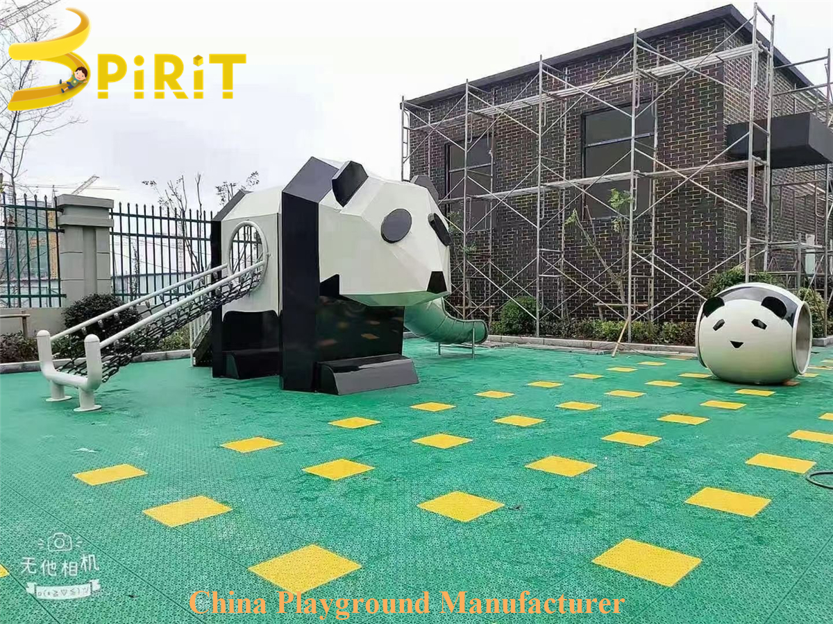 Panda wood creative playground equipment, outdoor playground structure China factory-SPIRIT PLAY,Outdoor Playground, Indoor Playground,Trampoline Park,Outdoor Fitness,Inflatable,Soft Playground,Ninja Warrior,Trampoline Park,Playground Structure,Play Structure,Outdoor Fitness,Water Park,Play System,Freestanding,Interactive,independente ,Inklusibo, Park, Pagsaka sa Bungbong, Dula sa Bata