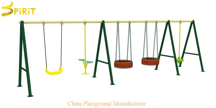 Fun design swing set on a hill for outdoor playground-SPIRIT PLAY,Outdoor Playground, Indoor Playground,Trampoline Park,Outdoor Fitness,Inflatable,Soft Playground,Ninja Warrior,Trampoline Park,Playground Structure,Play Structure,Outdoor Fitness,Water Park,Play System,Freestanding,Interactive,independente ,Inklusibo, Park, Pagsaka sa Bungbong, Dula sa Bata